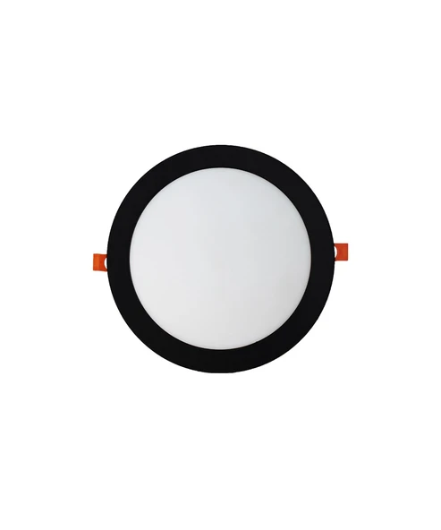 18W Sıva Altı Yuvarlak Siyah Led Panel 3200K Sarı Işık 2 Adet ürün görseli 1