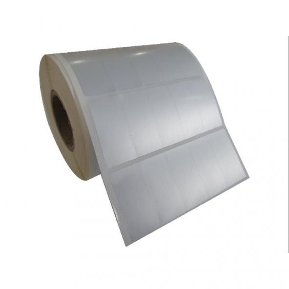 SİLVER MAT ETİKET 40x20 5000 Lİ SARIM 1 RULO FİYATI YANYANA 5 Lİ ürün görseli 1