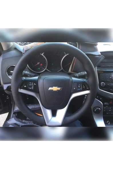 DİKİŞLİ DİREKSİYON KILIFI/DAMARLI SİYAH DERİ CRUZE CHEVROLET ürün görseli 1