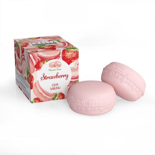 Thalia Çilek Macaron Sabunu - 100 gr - Resim 1