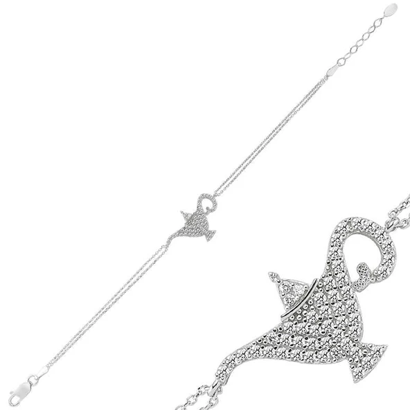 Gümüş Sihirli Lamba Bayan Bileklik SL1475 ürün görseli 1