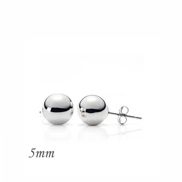 Gümüş Top Küpe - 5 mm SL2104 ürün görseli 1