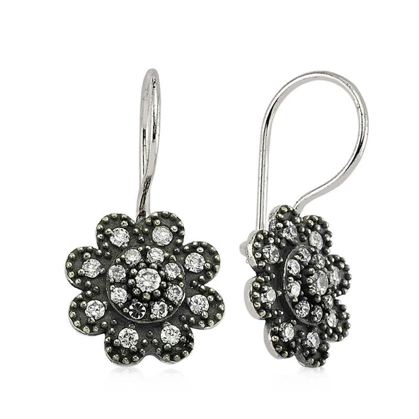 Gümüş Sallantılı Çiçek Küpe SL2112 ürün görseli 1