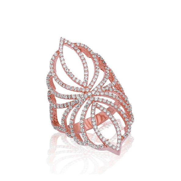 Gümüş Rose Bayan Yüzük SL2669 - Resim 6