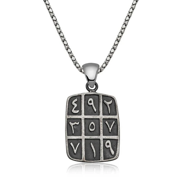 ​Gümüş Ebced Kolye SL2946 - Resim 3