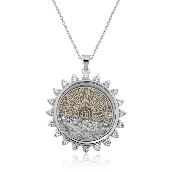 Gümüş Esmaül Hüsna Bayan Kolye SL3320 ürün görseli 1