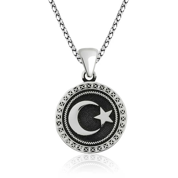 Gümüş Ay Yıldız Kolye SL3488 ürün görseli 1