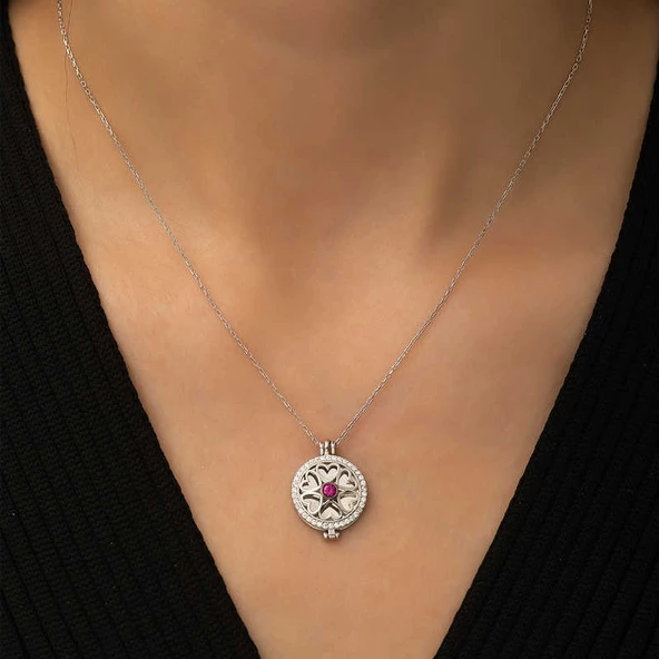 ​Gümüş Gizli Aşk Kolye SL3369 - Resim 3