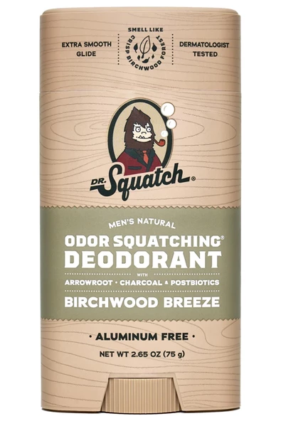 Dr. Squatch Birchwood Breeze Alüminyum İçermeyen Stick Deodorant 75GR ürün görseli 1