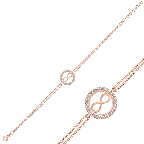 Gümüş Rose Sonsuzluk Bayan Bileklik  SL4288 ürün görseli 1