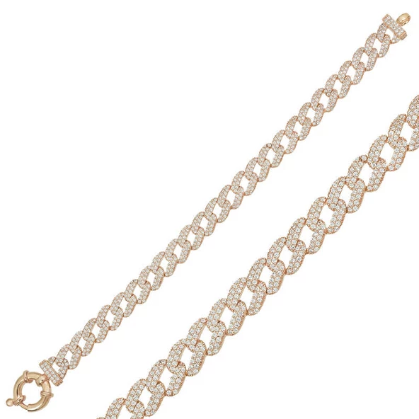 Gümüş Rose Taşlı Gurmet Bayan Bileklik  SL4194 ürün görseli 1