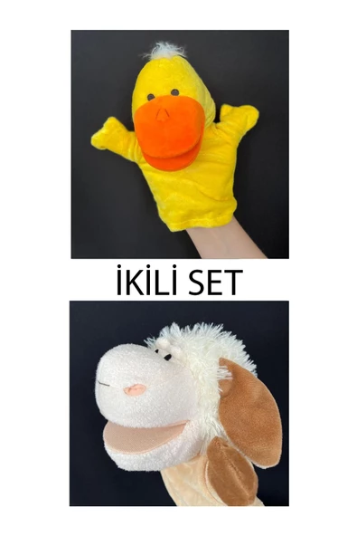 El Kuklası Ördek ve Kuzu Arkadaşlar İkili Set El Kuklası ürün görseli 1