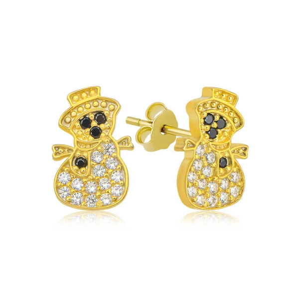 Gümüş Gold Kardan Adam Kadın Küpe SL5165 ürün görseli 1