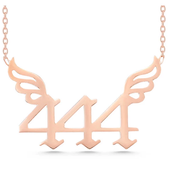 Gümüş Rose 444 Melek Sayısı Kadın Kolye SL5755 ürün görseli 1