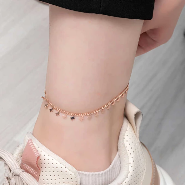 Gümüş Rose Kelebek Halhal SL6071 ürün görseli 1