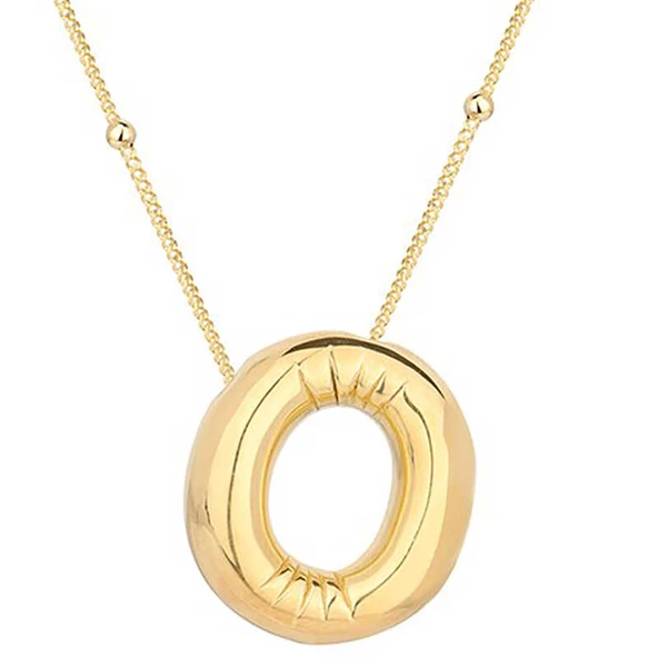 Gümüş Gold Balon O Harfi Kadın Kolye SL5860 ürün görseli 1