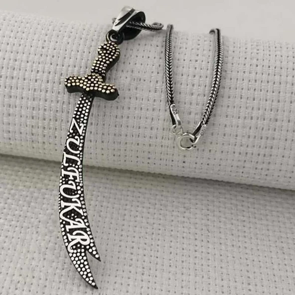 Gümüş Zülfikar Erkek Kolye SL6932 - Resim 9
