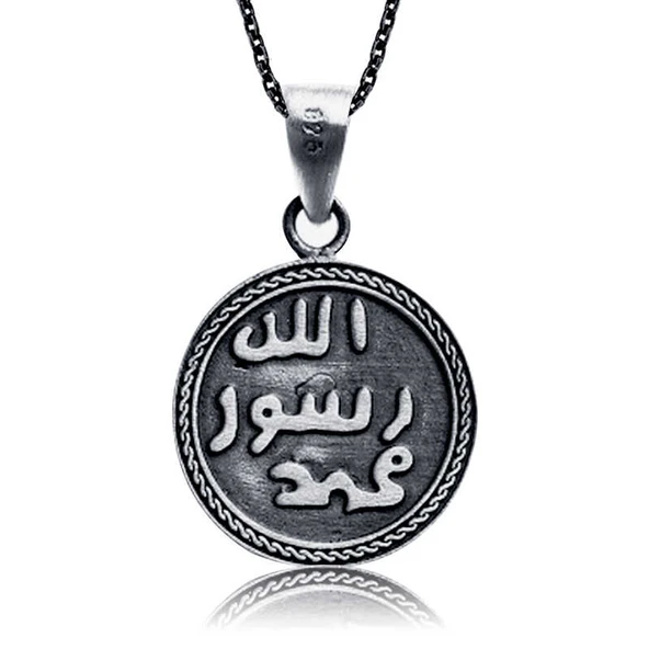 Gümüş Mühr-ü Şerif Bayan Kolye SL8175 - Resim 4
