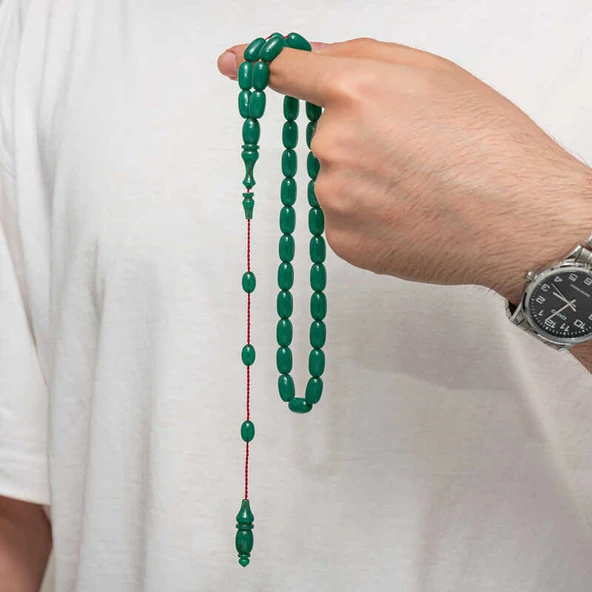 Sıkma Kehribar Tesbih  SL8119 - Resim 7
