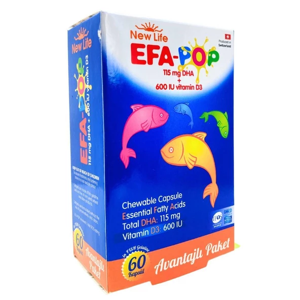 New Life Efa-Pop Omega 3 Balık Yağı 60 Kapsül ürün görseli 1
