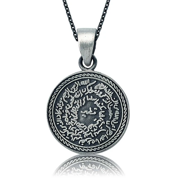 Gümüş Mühr-ü Şerif Bayan Kolye SL8175 - Resim 5