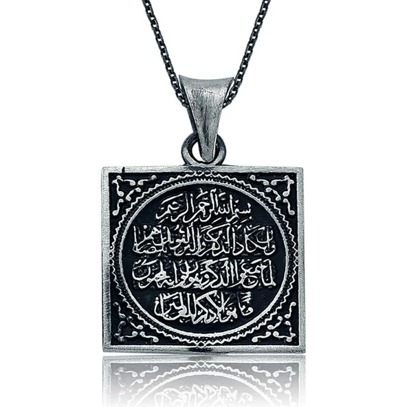 Gümüş Nazar Duası Bayan Kolye SL1585 ürün görseli 1