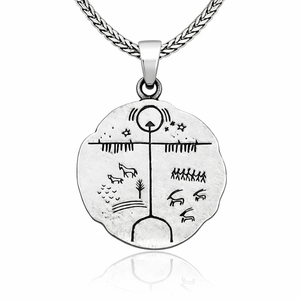 Gümüş Gök Tengri Kolye SL1795 - Resim 2