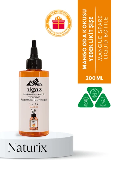 Mango Yedek Likit Şişe Oda Kokusu 200 Ml - Doğal Tropikal Koku ürün görseli 1