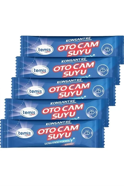 Konsantre Oto Cam Suyu 5 Adet = 20 Lt - Kir, Yağ, Çamur Önleyici, Yeni Nesil Etkili Formül ürün görseli 1