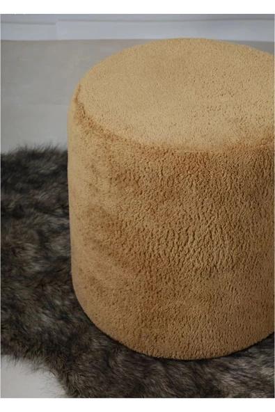 BEYLERBEYİ Lines Teddy Kumaş black Puf - Resim 3