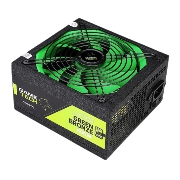 Gametech GTP-600 600W 80 Plus Green Bronze Power Supply ürün görseli 1