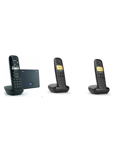 Gigaset AS690 Ip 3 Dahili Dect Telsiz Kablosuz Telefon Santrali ürün görseli 1