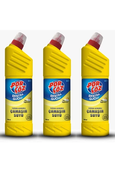 Porçöz Yaz Yağmuru Yoğun Kıvamlı Çamaşır Suyu 3 x 750 ML ürün görseli 1