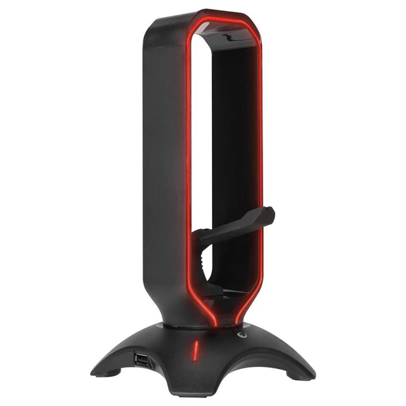 Rampage RM-H66 GUARD Siyah RGB Işıklı 2*Usb Port Kulaklık İçin Stand ürün görseli 1