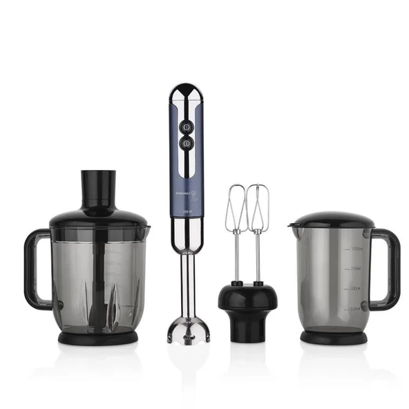 KORKMAZ A447-13 MİA MEGA DELUXE BLENDER SET AZURA/KROM ürün görseli 1