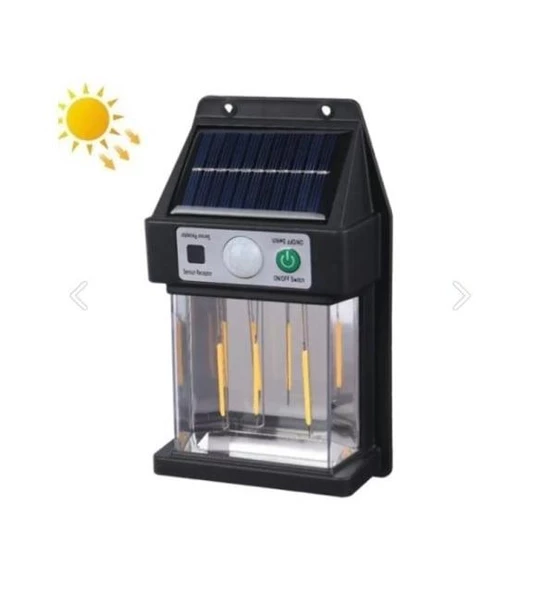 GOLD SİLVER GÜNEŞ ENERJİLİ SENSÖRLÜ DUVAR APLİĞİ SARI IŞIK 10W ürün görseli 1