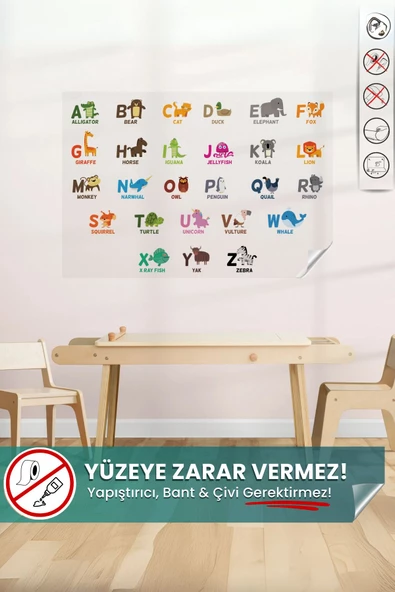 İngilizce Alfabe, I?ngilizce Öğreniyorum, English Alphabet, Akıllı Sihirli Kağıt, Eğitici Oyuncak ürün görseli 1