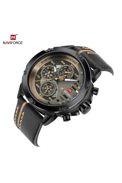 Naviforce Deri Kordon İç Fonksiyonları Aktif Dijital/Analog Erkek Kol Saati E.NVF.K.002 ürün görseli 1
