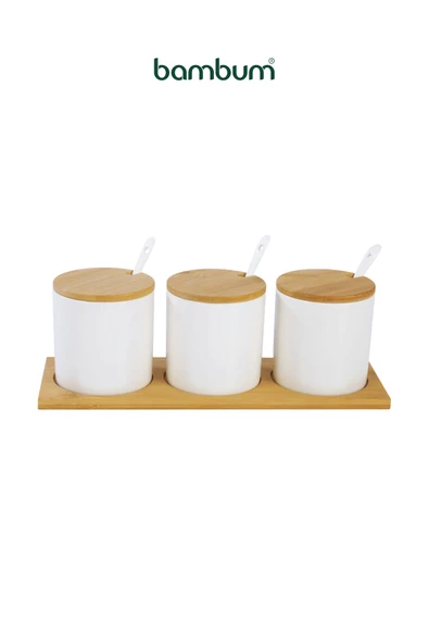 Bambum  Flora  3'lü Baharat Seti Kaşıklı - Resim 6