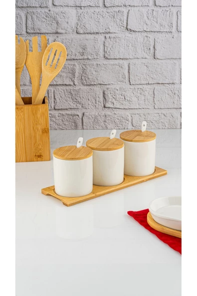 Bambum  Flora  3'lü Baharat Seti Kaşıklı ürün görseli 1