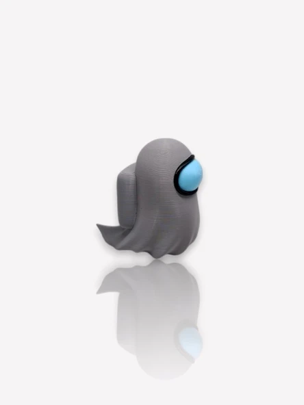 Among Us Ghost Oyuncak tek parça gövde, kaliteli baskı 6 cm - Resim 4