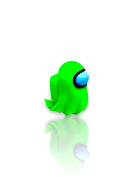 Among Us Ghost Oyuncak tek parça gövde, kaliteli baskı 6 cm - Resim 10