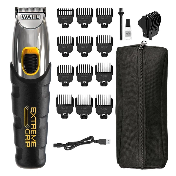 Wahl 9398 Extreme Grip Beard 12 Kılavuz Taraklı Şarjlı Sakal Kesme Makinesi 09893-0440 ürün görseli 1