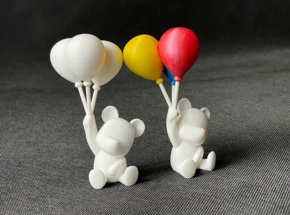 Balonlu Ayıcık Dekoratif Figür - Resim 3