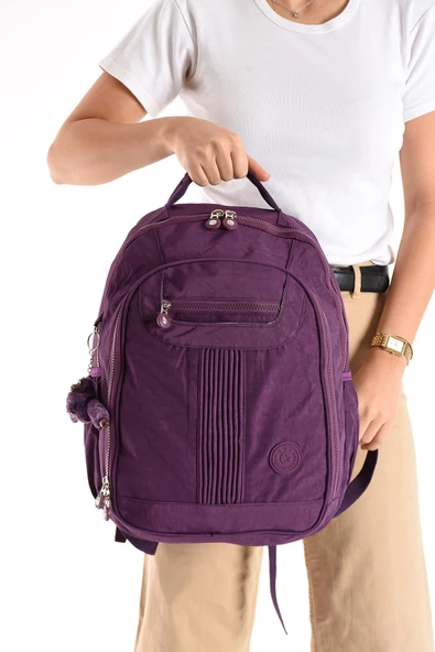 571 collections Ultra Hafif Orta Boy Sırt Çantası Çok Cepli Mor (Model: 571-3P) ürün görseli 1