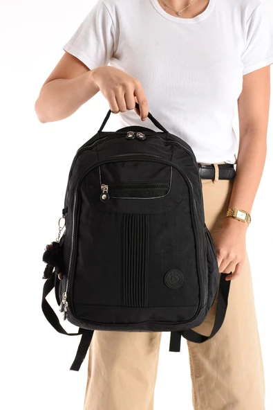 571 collections Ultra Hafif Orta Boy Sırt Çantası Çok Cepli Siyah (Model: 571-3P) ürün görseli 1