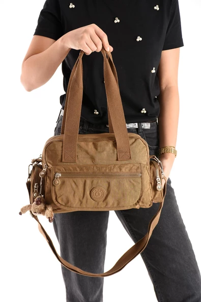 571 collections Ultra Hafif Su Geçirmez Çok Cepli Omuz Çantası Taba (Model: 571-5M) ürün görseli 1