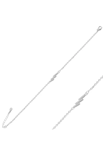925 Ayar Gümüş Şimşek Zirkon Taşlı Kadın Bileklik ürün görseli 1
