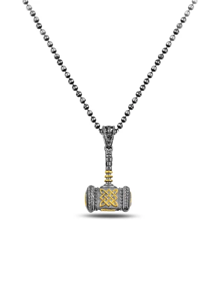 Antik Viking Çekiç Erkek Gümüş Kolye - Resim 4
