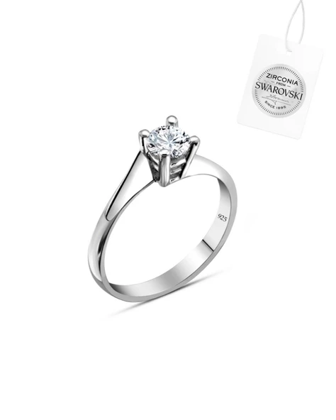 Swarovski Zirconia Taşlı Tektaş Zarafet Kadın Yüzük ürün görseli 1